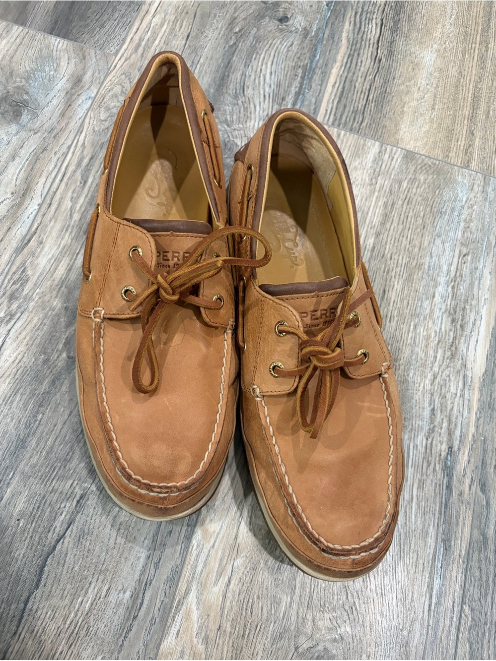 Sperry Men’s Boat Shoes in Tan/Brown Leather